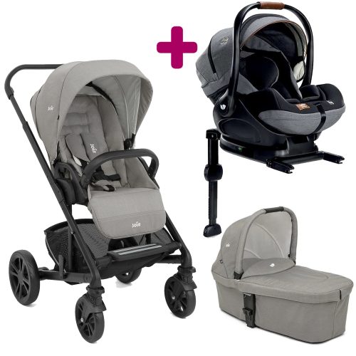 Pack poussette trio Chrome Pebble + coque I-Level Recline Carbon + nacelle Pebble + base LX 2  Joie