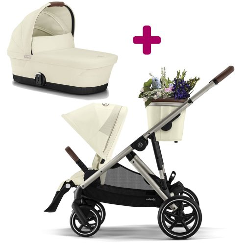Pack duo Gazelle S 2023 Seashell beige + Nacelle Gazelle S Seashell beige  Cybex