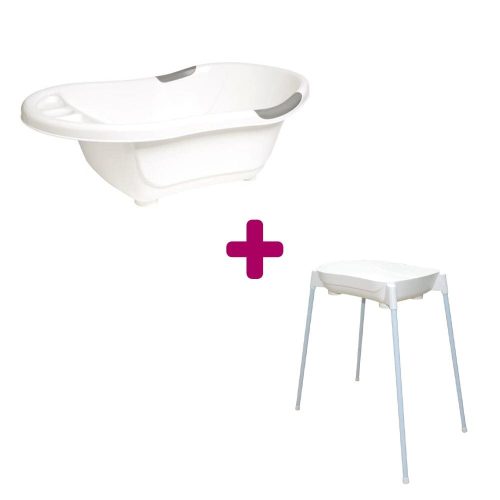 Pack Baignoire blanche + grand support de baignoire avec tuyau  dBb Remond