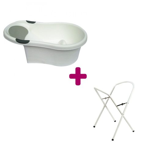 Pack Baignoire avec transat blanc + petit support de baignoire blanc avec tuyau  dBb Remond