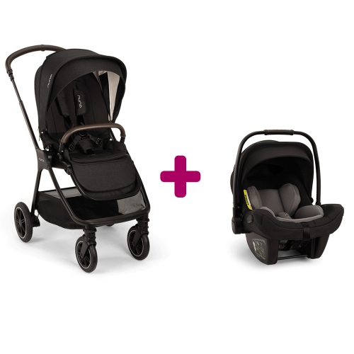 Pack Poussette duo Triv Next Caviar + coque Pipa Next Caviar  Nuna