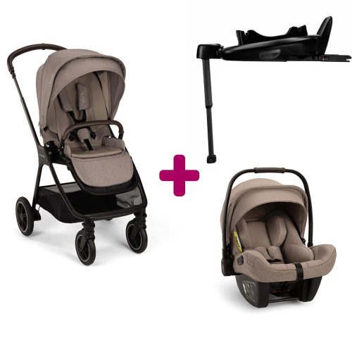 Pack Poussette duo Triv Next Cedar + coque Pipa next Cedar + base next  Nuna