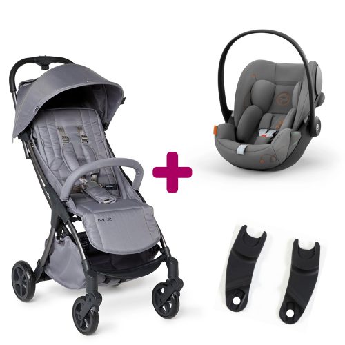 Pack Poussette duo M.2 Koala + adaptateurs coque + coque Cloud G i-size Lava Grey  Mast swiss design