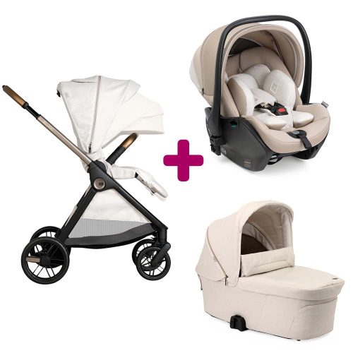 Pack poussette trio  Bellagio amber glow + nacelle flexi amber glow + coque First Seat Recline I-size amber glow  Chicco