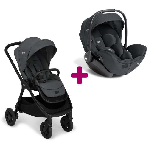 Pack poussette duo Finiti Ebony + coque I-Level Pro Ebony  Joie
