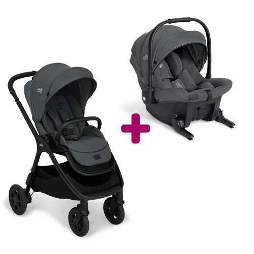 Pack poussette duo Finiti Ebony + coque Sprint Ebony  Joie