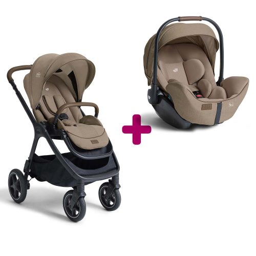 Pack poussette duo Finiti Sandstone + coque I-Level Pro Sandstone  Joie