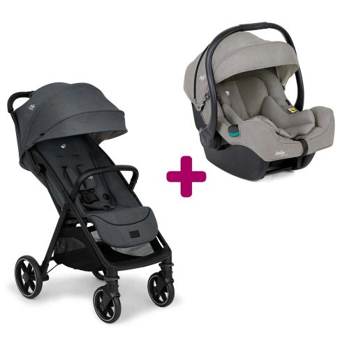 Pack Poussette duo Parcel Lx Ebony + coque I-gemm 3 Pebble  Joie