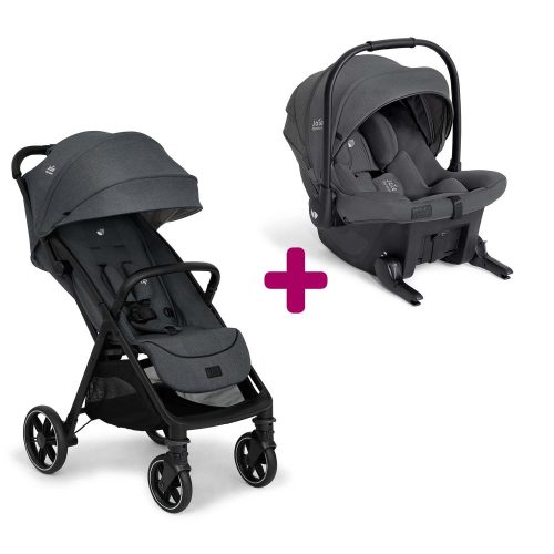 Pack Poussette duo Parcel Lx Ebony + coque Sprint Ebony  Joie
