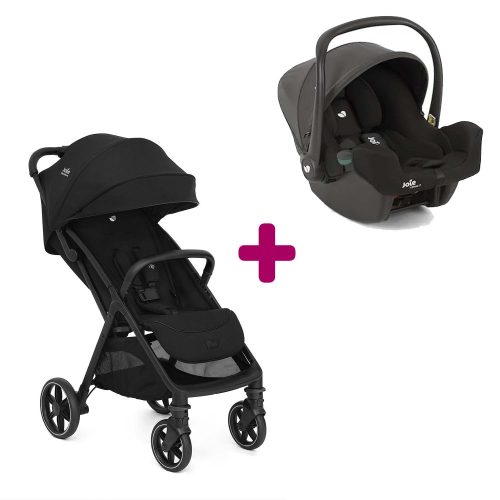 Pack Poussette duo Parcel Lx Eclipse + coque I-Snug 2 Shale  Joie