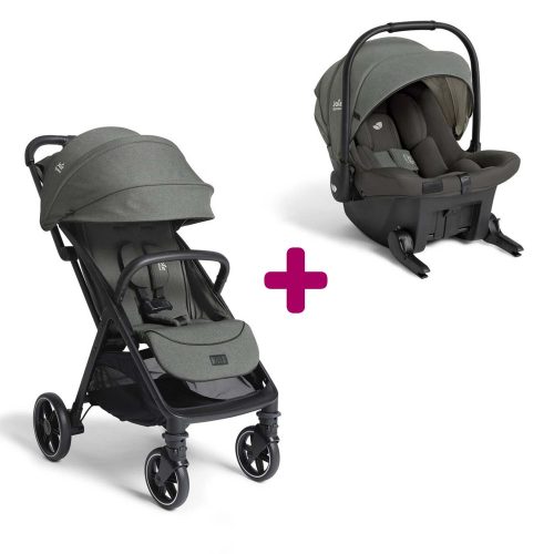 Pack Poussette duo Parcel Lx Evergreen + coque Sprint Evergreen  Joie