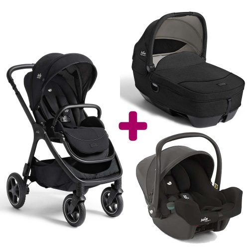 Pack poussette trio Finiti Eclipse + nacelle Calmi Eclipse + coque I Snug 2 Shale  Joie