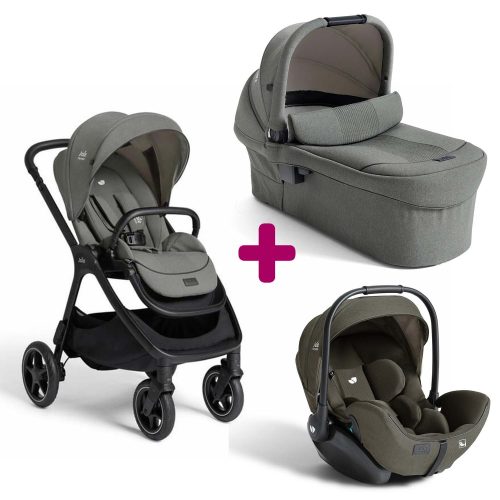 Pack poussette trio Finiti Evergreen + nacelle Ramble XL Evergreen + coque I-Level pro Evergreen  Joie