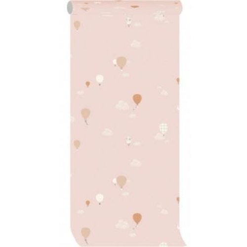 papier-peint-intisse-montgolfiere-rose-10-m-2