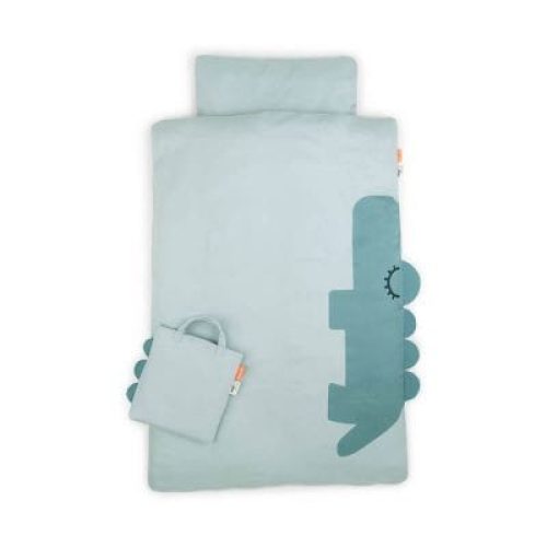 parure-de-berceau-en-coton-biologique-sleepy-croco-bleu-70-x-100-cm