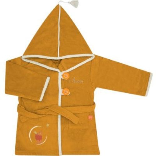 peignoir-lion-safran-personnalisable-2-4-ans