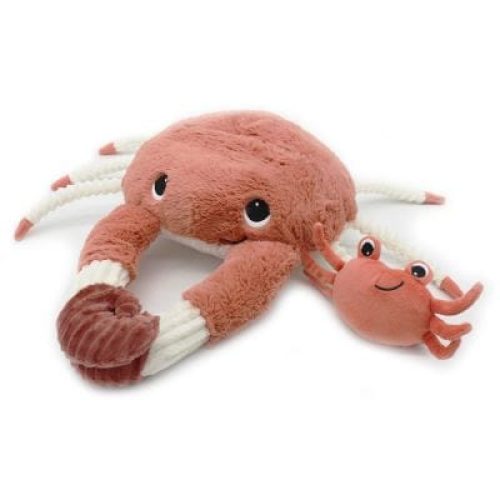 peluche-cassecou-le-crabe-et-son-bebe-terracotta-39-cm