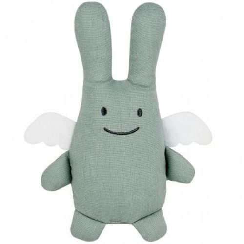 peluche-en-lin-ange-lapin-vert-celadon-pochette-en-coton-20-cm