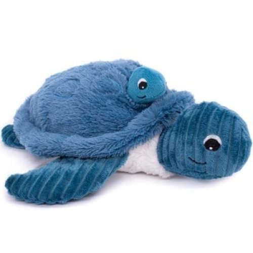 peluche-les-ptipotos-sauvenou-maman-et-bebe-tortue-bleu-29-cm
