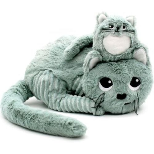 peluche-miaou-le-chat-maman-et-bebe-menthe-32-cm