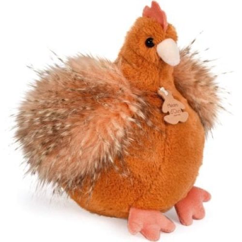 peluche-poule-orange-les-poulettes-champetres-chics-20-cm