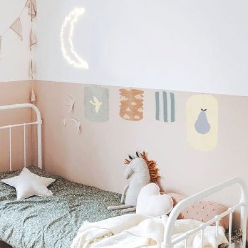 planche-sticker-lampions-bleus-35-x-45-cm