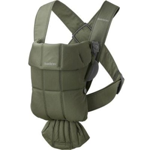 porte-bebe-mini-tisse-vert-fonce