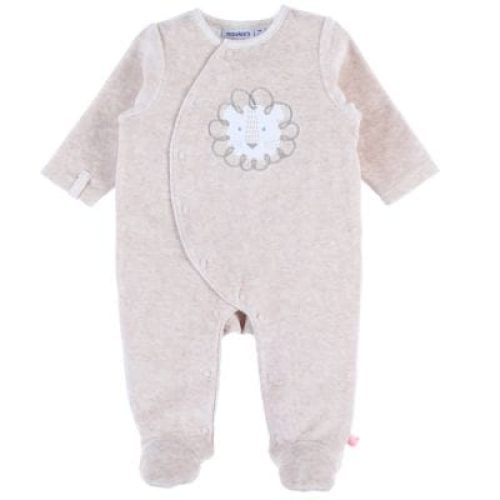 pyjama-en-velours-lion-beige-6-mois