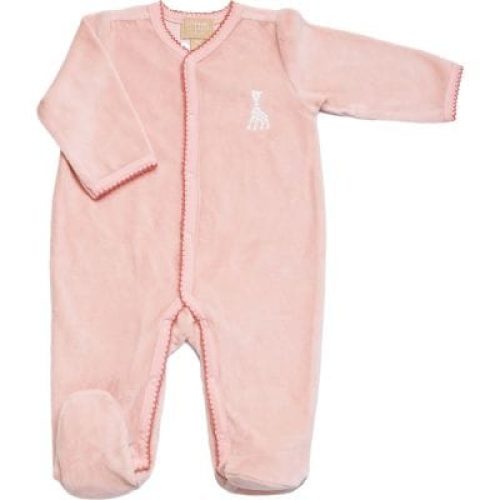 pyjama-en-velours-rose-sophie-la-girafe-3-mois