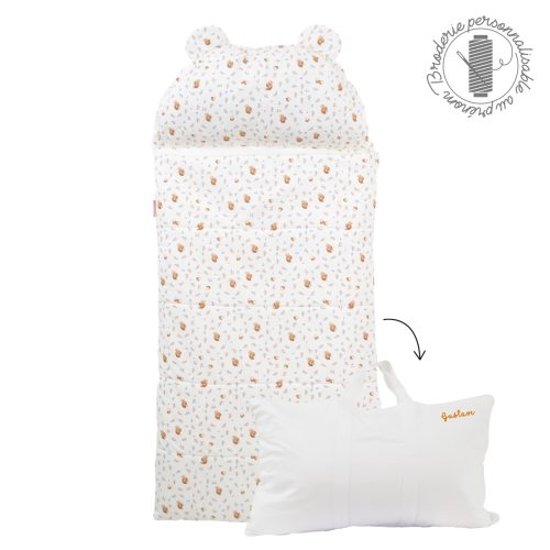 Sac de couchage enfant personnalisé 'FilOdoo' Noisette