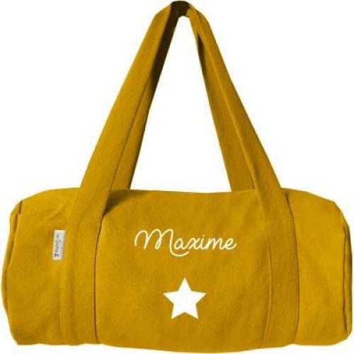 sac-de-voyage-enfant-jaune-moutarde-personnalisable