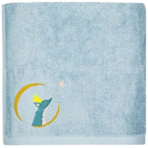 serviette-de-bain-bleue-renard-personnalisable-50-x-100-cm