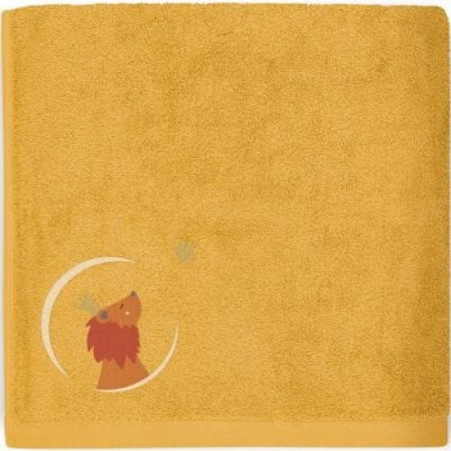serviette-de-bain-lion-safran-personnalisable-100-x-100-cm