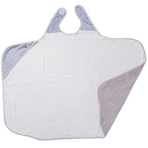 serviette-tablier-de-bain-papillon-grise-etoile-108-x-107-cm