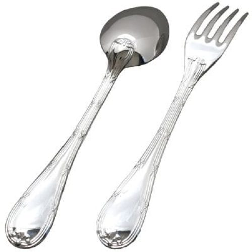 set-2-couverts-rubans-croises-personnalisables-metal-argente