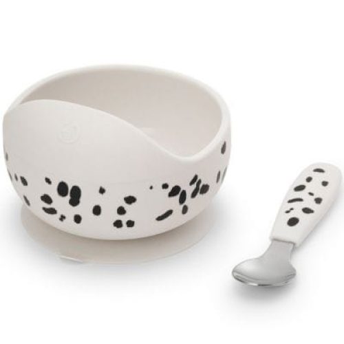 set-bol-et-cuillere-en-silicone-dalmatian-dots