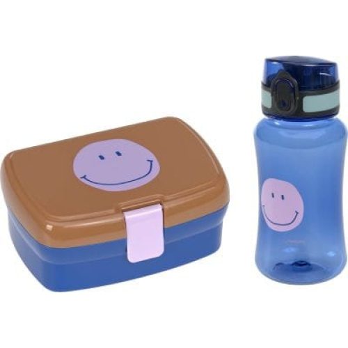 set-lunchbox-et-gourde-little-gang-caramel-blue