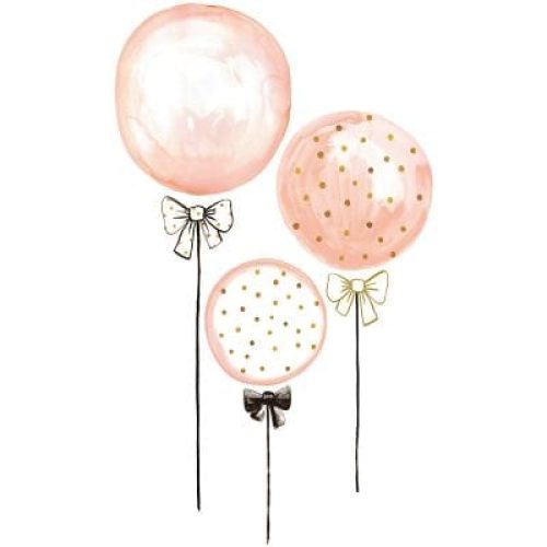 sticker-ballons-rose-a-pois-dores-flamingo-by-lucie-bellion