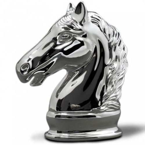 tirelire-cheval-metal-argente