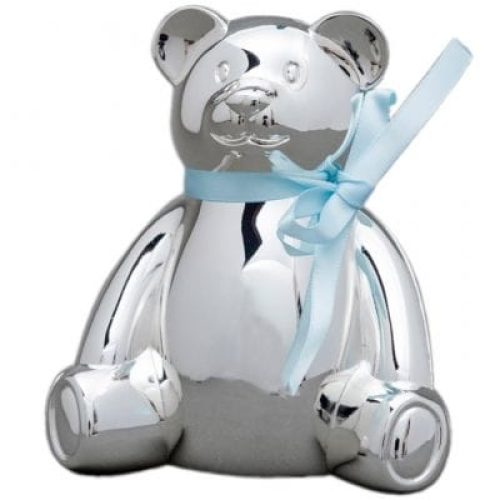 tirelire-ours-avec-ruban-metal-argente