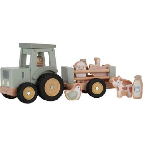 tracteur-avec-remorque-en-bois-little-farm