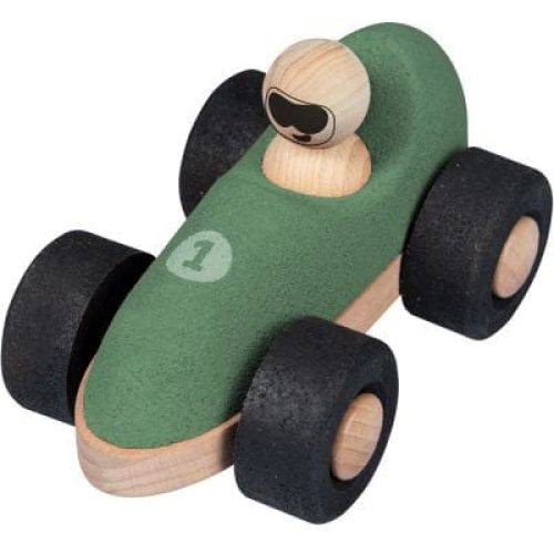 voiture-de-course-en-liege-verte